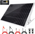 100 Watt 12V Solar Panel Kit with Adjustable Tilt Mount Brackets and 30A PWM Solar Charge Controller R205