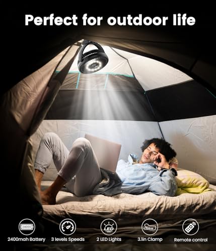 24000mAh 8-inch Portable Rechargeable Clip on Fan Q755