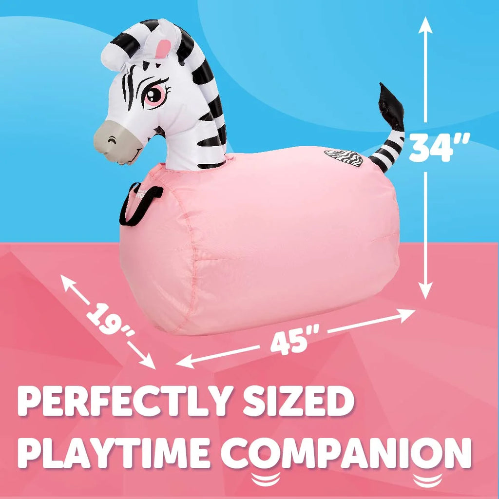 Black Zebra Hopping Animal Bouncer T5759