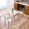 3-Piece Wooden Round Table and Chair Set Z73333