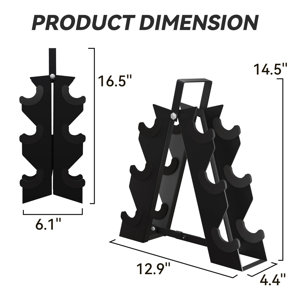 5, 8, and 10 Pound Dumbbell Pairs with Metal Rack C23594