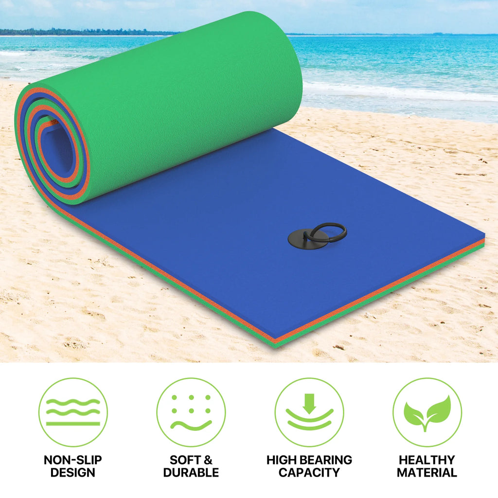 Blue 3-Layer XPE Foam Floating Water Mat M73780