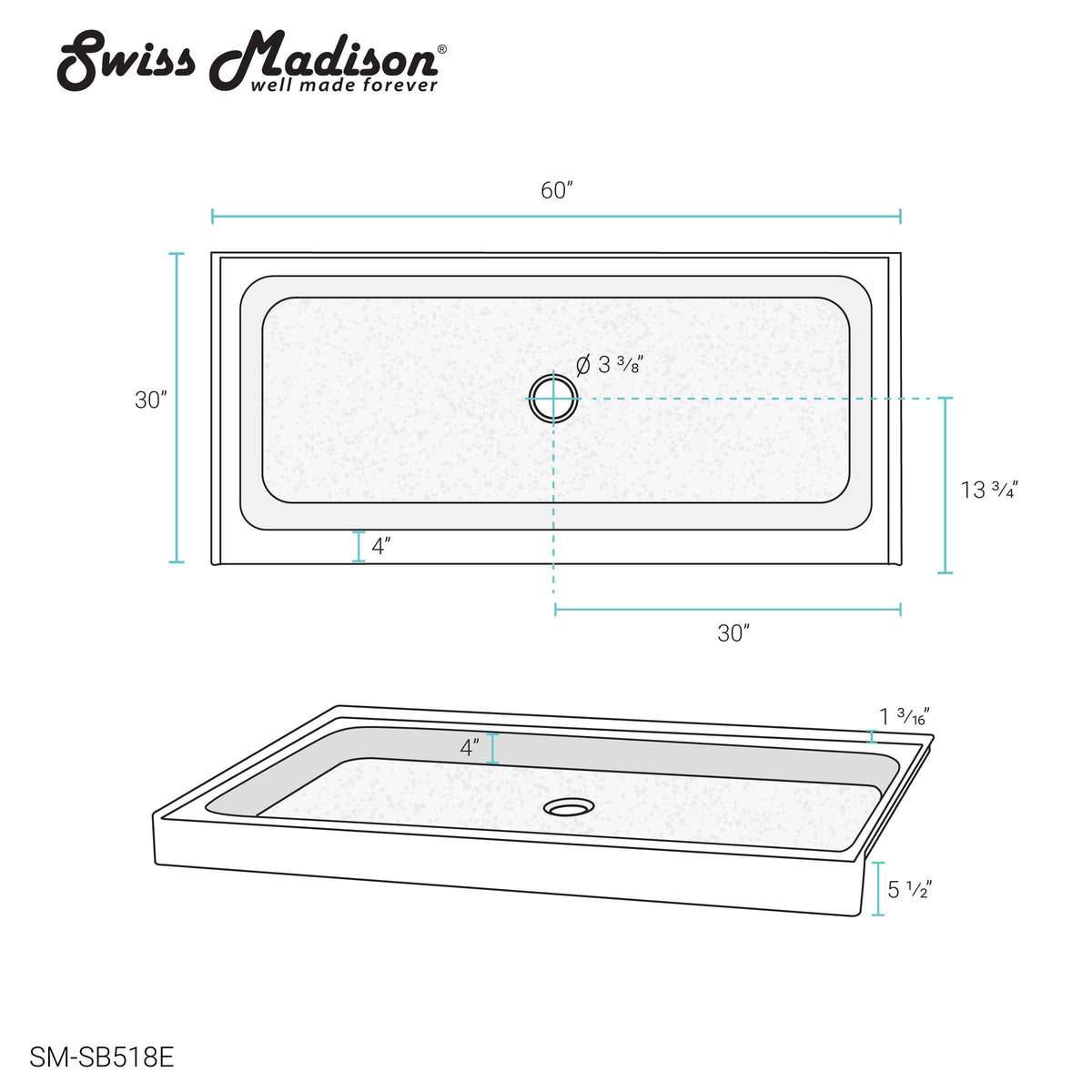 Grey Shower Base P8877