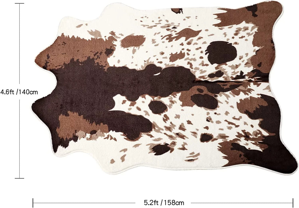Faux Cowhide Animal Print Rug 4.6'x5.2' T65770