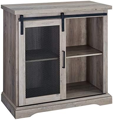 Gray Wood Storage Cabinet P404