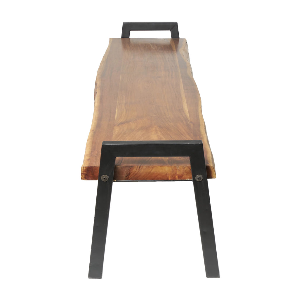 Wood Live Edge Top Bench C702845