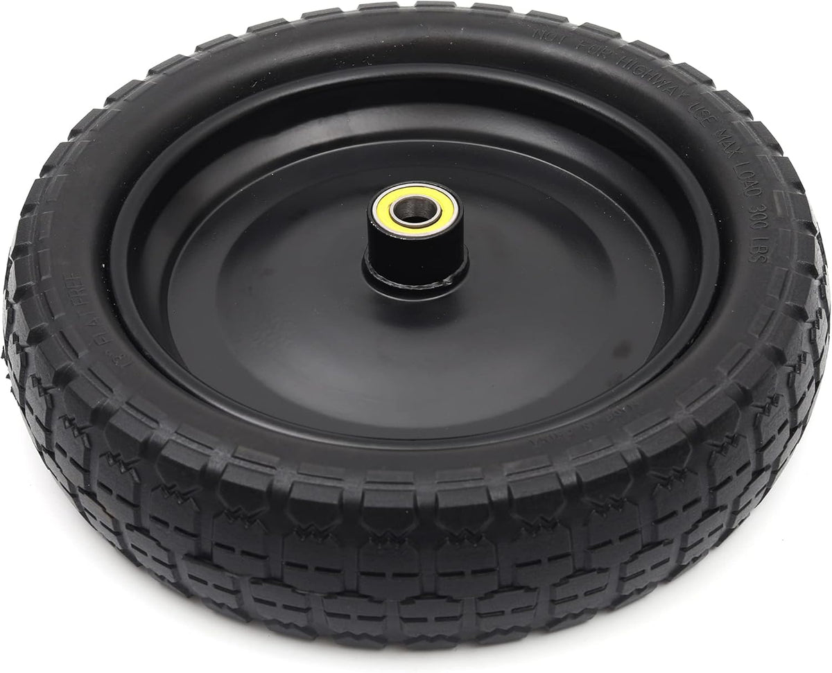 (2-Pack) 13" Solid Polyurethane Flat-Free Tire and Wheel Assemblies with 2.1" Hub R95039