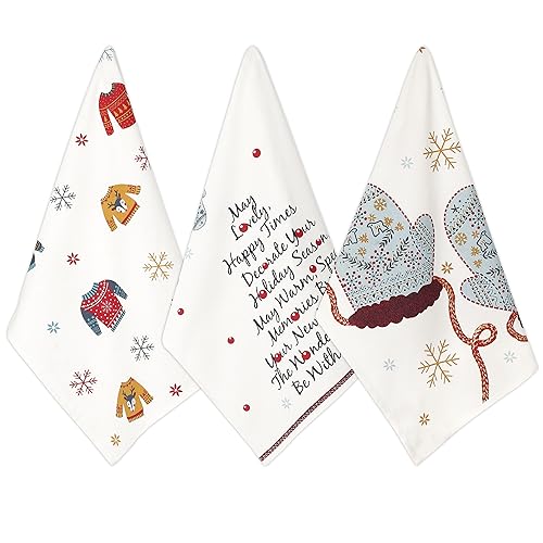 Christmas Tea Towels Set of 3 Cotton Dishcloths X920612