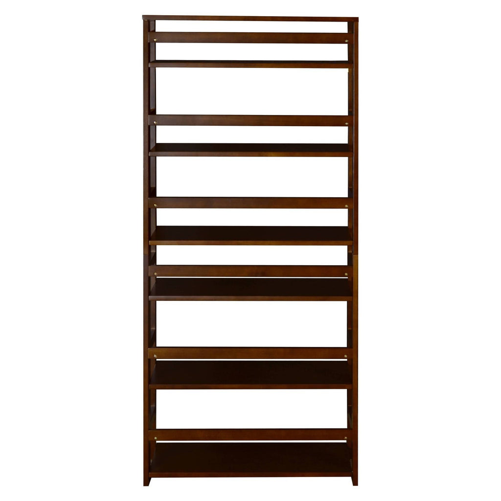 67x22 High Folding Bookcase Mocha Walnut N427