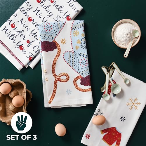 Christmas Tea Towels Set of 3 Cotton Dishcloths X920612