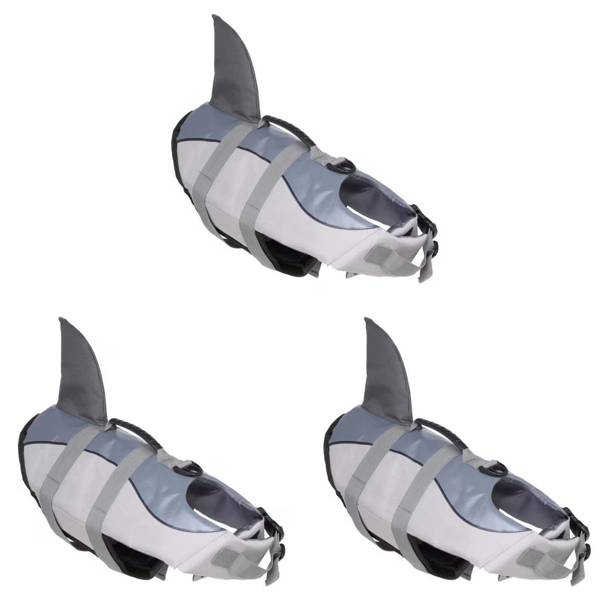 3pcs Dog Life Vest Reflective with Handle Pet Swimming Clothes O295465
