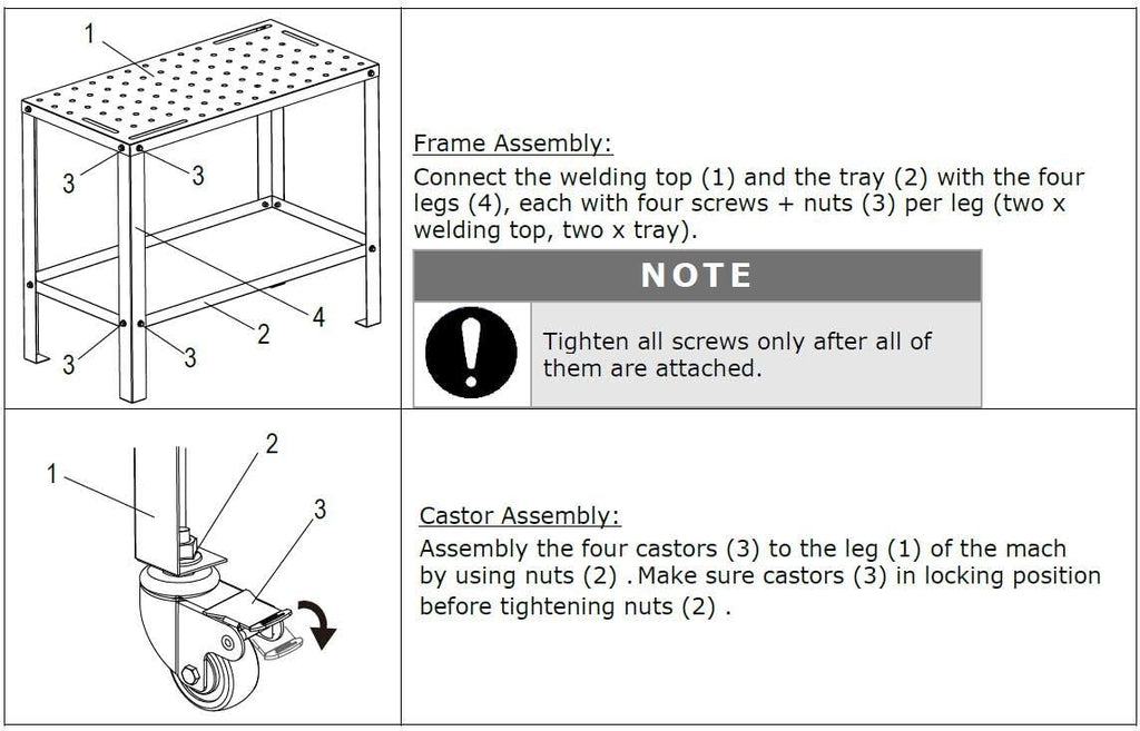 Portable Welding Table with 5/8 /16mm Holes on Top W586