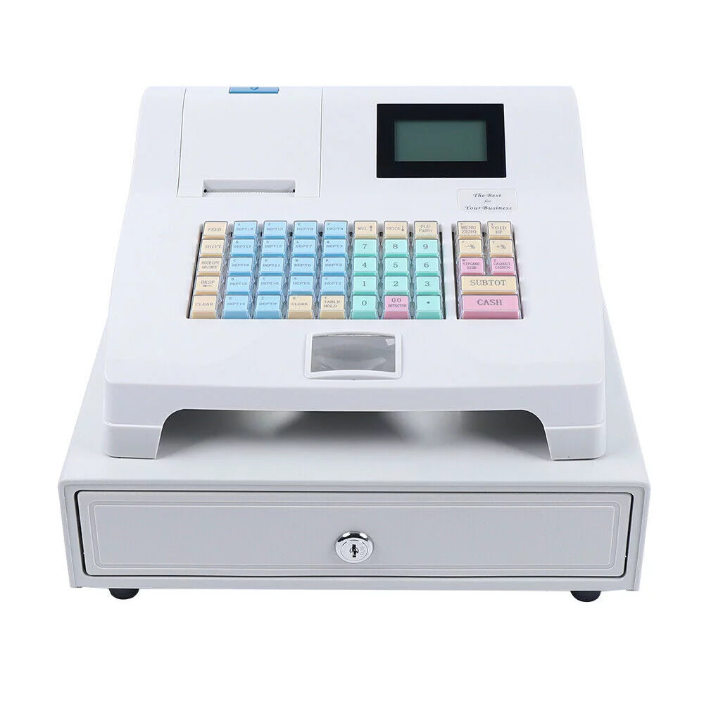 LED Electronic Cash Register 48 Keys with Cash Drawer T838779