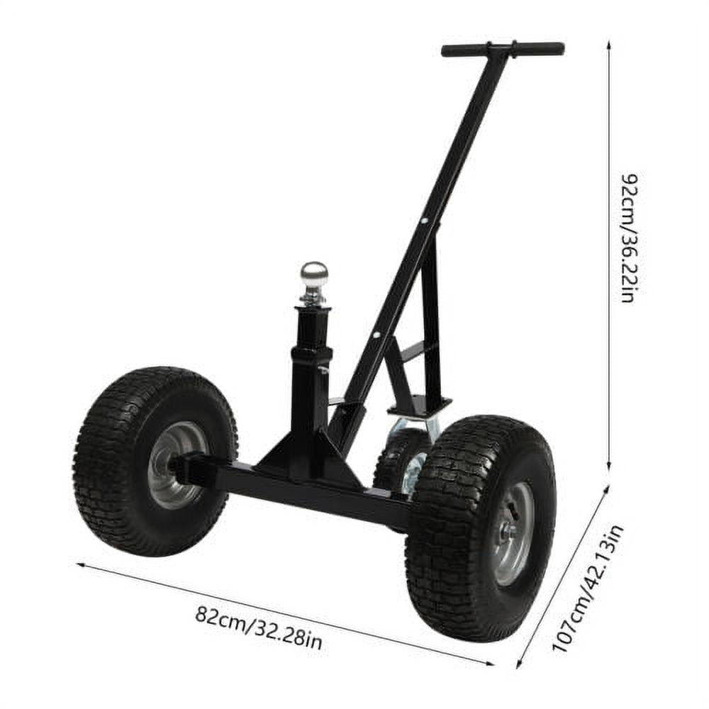 Adjustable Trailer Dolly Mover 800lbs Manual with 3 Casters A709894