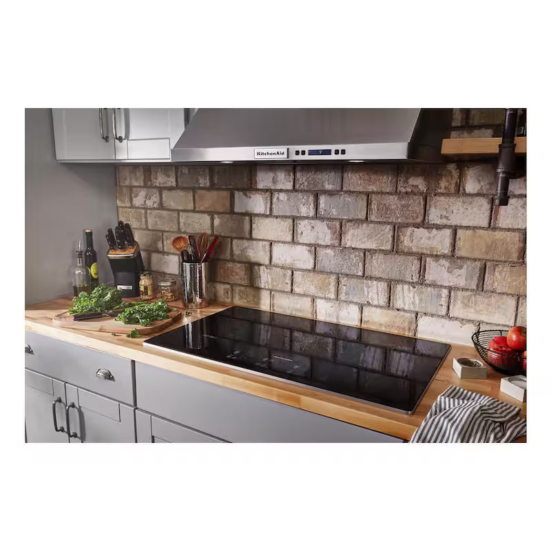 Black Stainless Steel Electric Cooktop with 5 Elements I85660