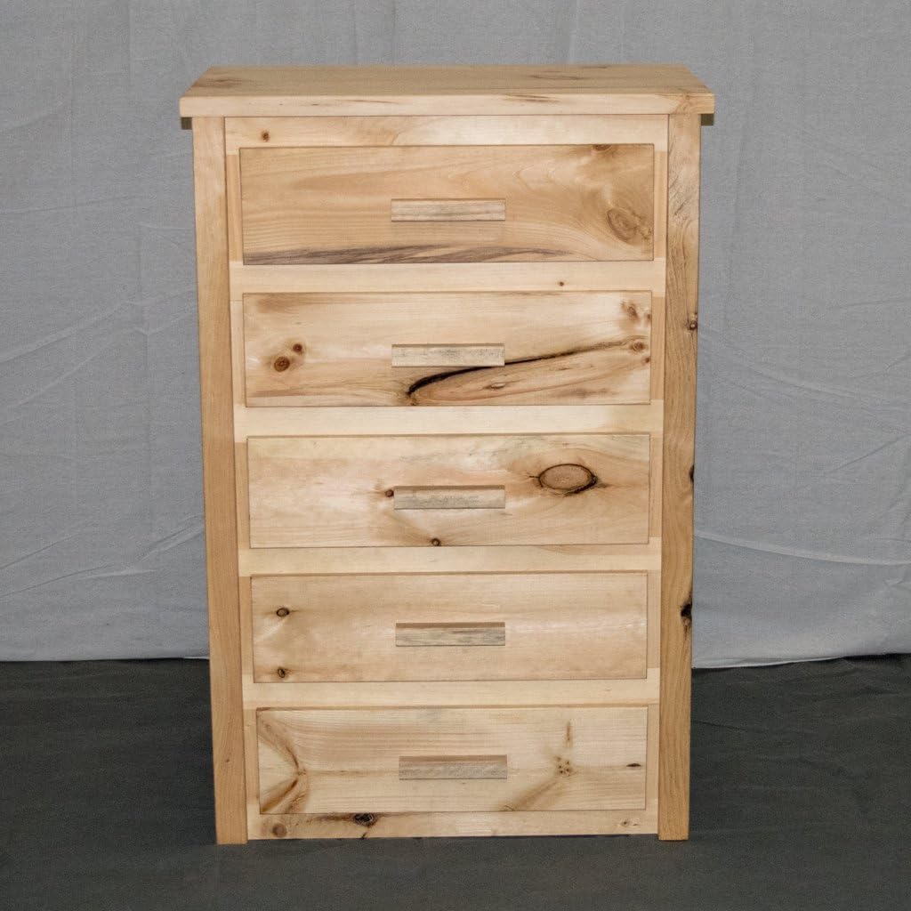 Unfinished 5 Drawer Solid Wood Dresser Q620