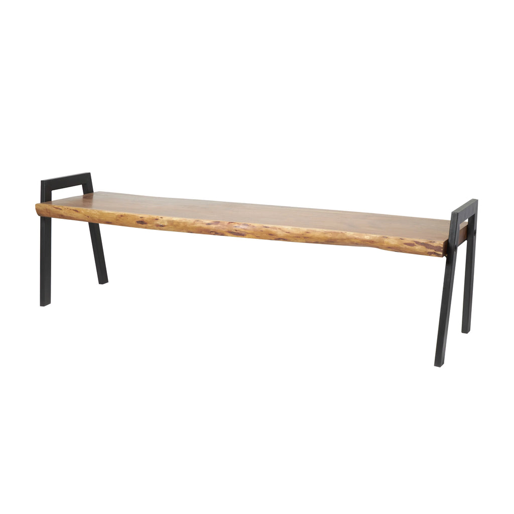 Wood Live Edge Top Bench C702845