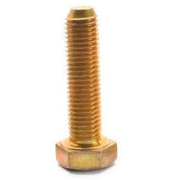 5/8 inch-11 x 9 1/2 inch Coarse Thread Grade 8 Hex Cap Screw Bolt Yellow Zinc Plated Pk 5 H303