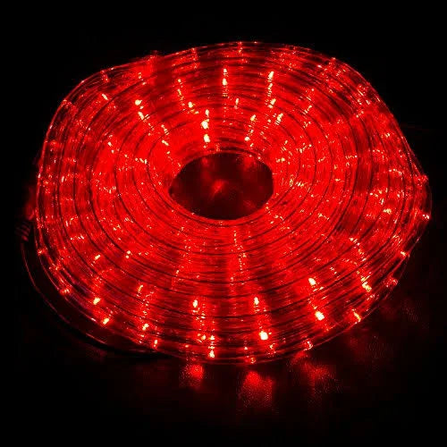 150 Red LED Rope Lights with Power Cable E717