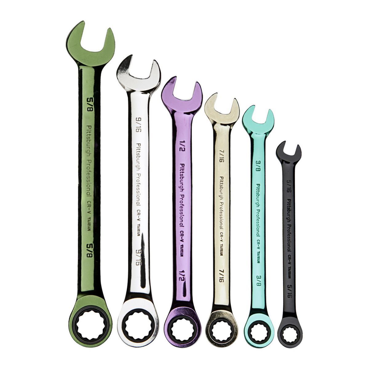 SAE Ratcheting Combination Wrench Set, 6-Piece Z722078
