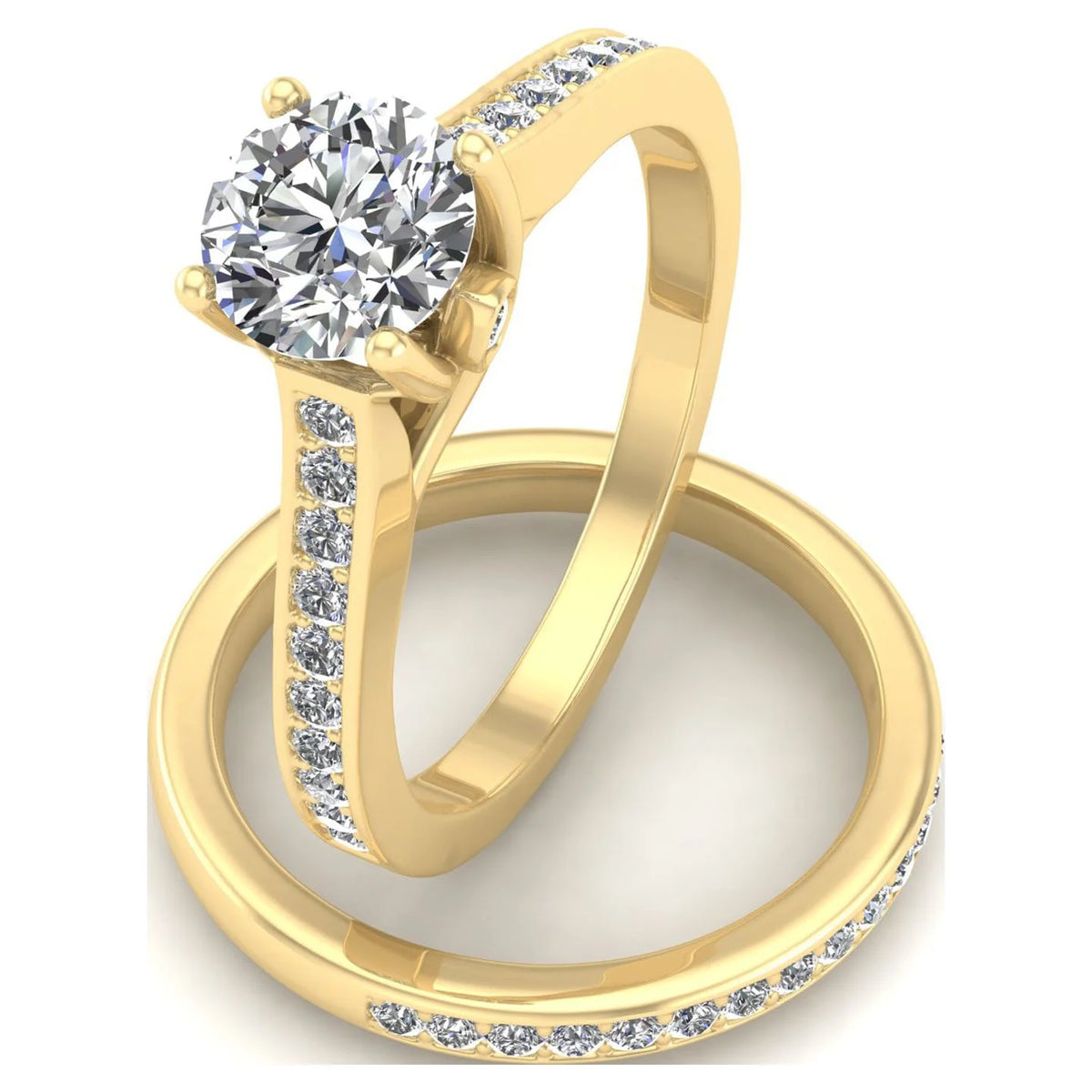 5/8 Carat TW Diamond Bridal Set 10k Yellow Gold C796218