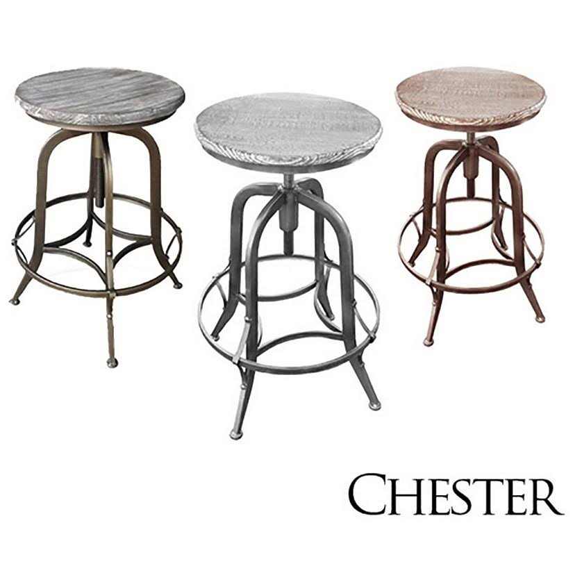 Retro Steel Rotating Adjustable Height Barstool D8953