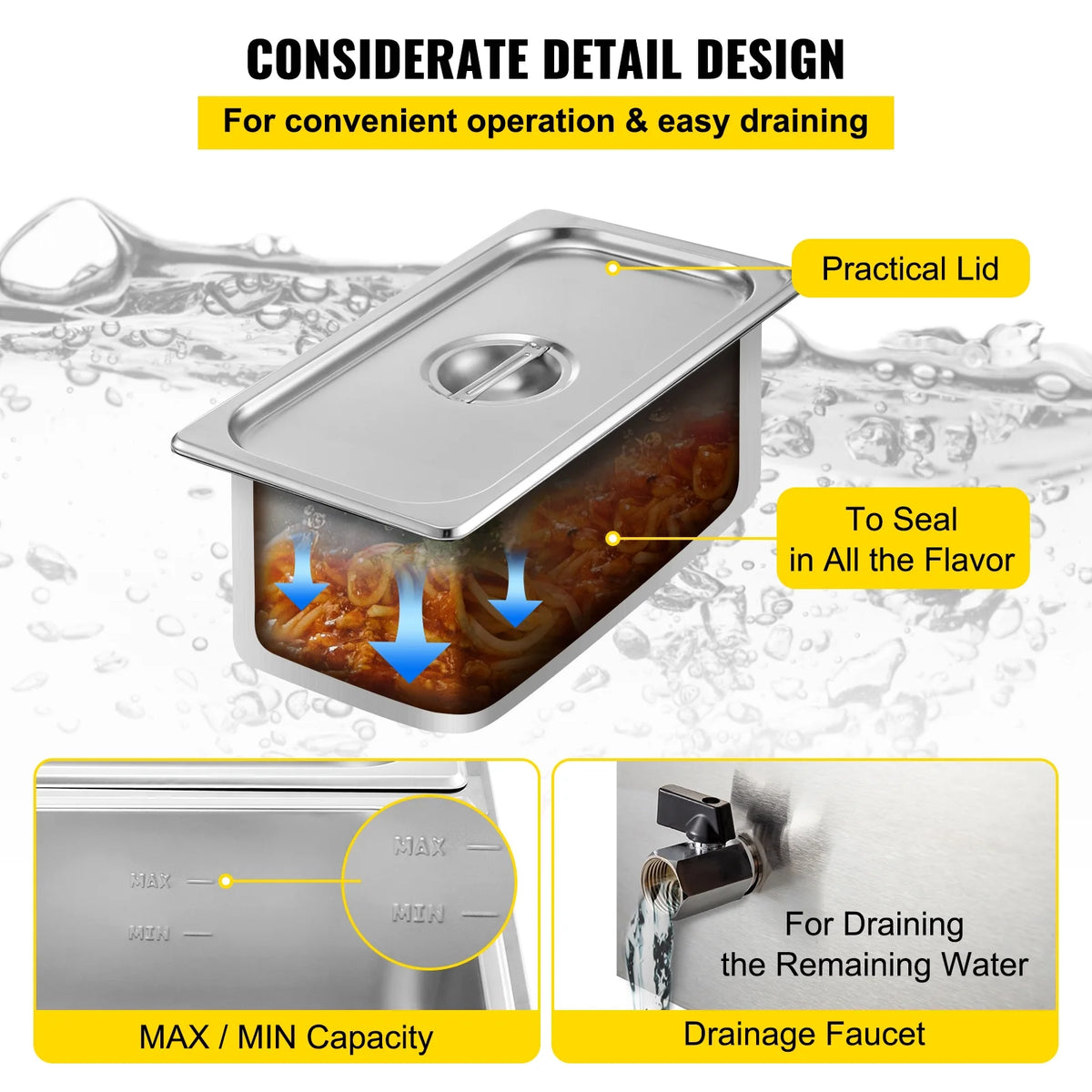 1200W Stainless Steel Commercial Food Warmer G615895