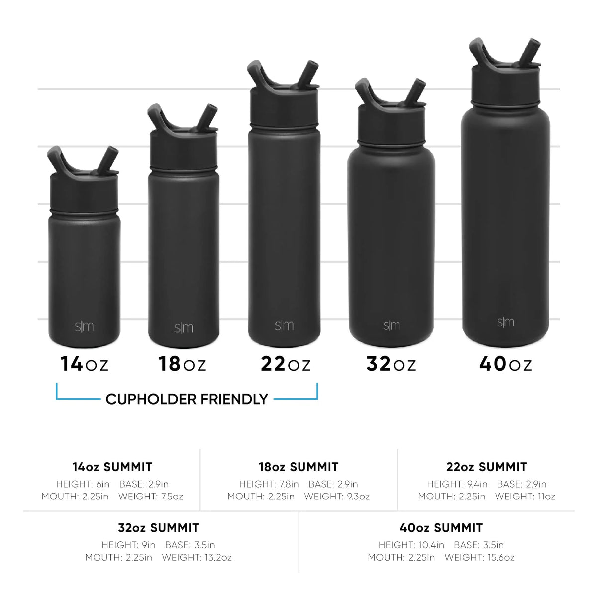 22oz Vacuum Insulated Stainless Steel Water Bottle with Straw Lid Y971