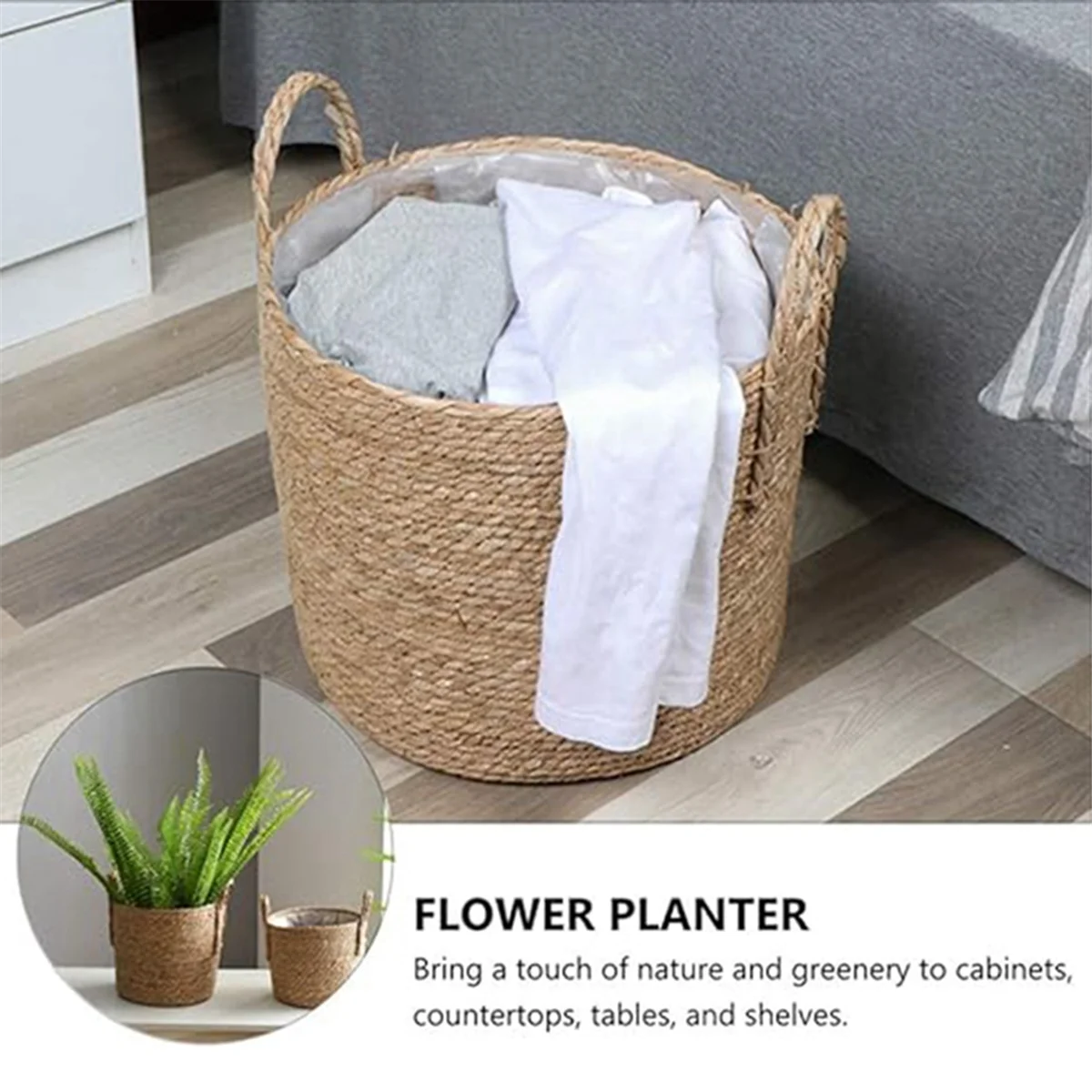 Seagrass Woven Planter Basket Y61312