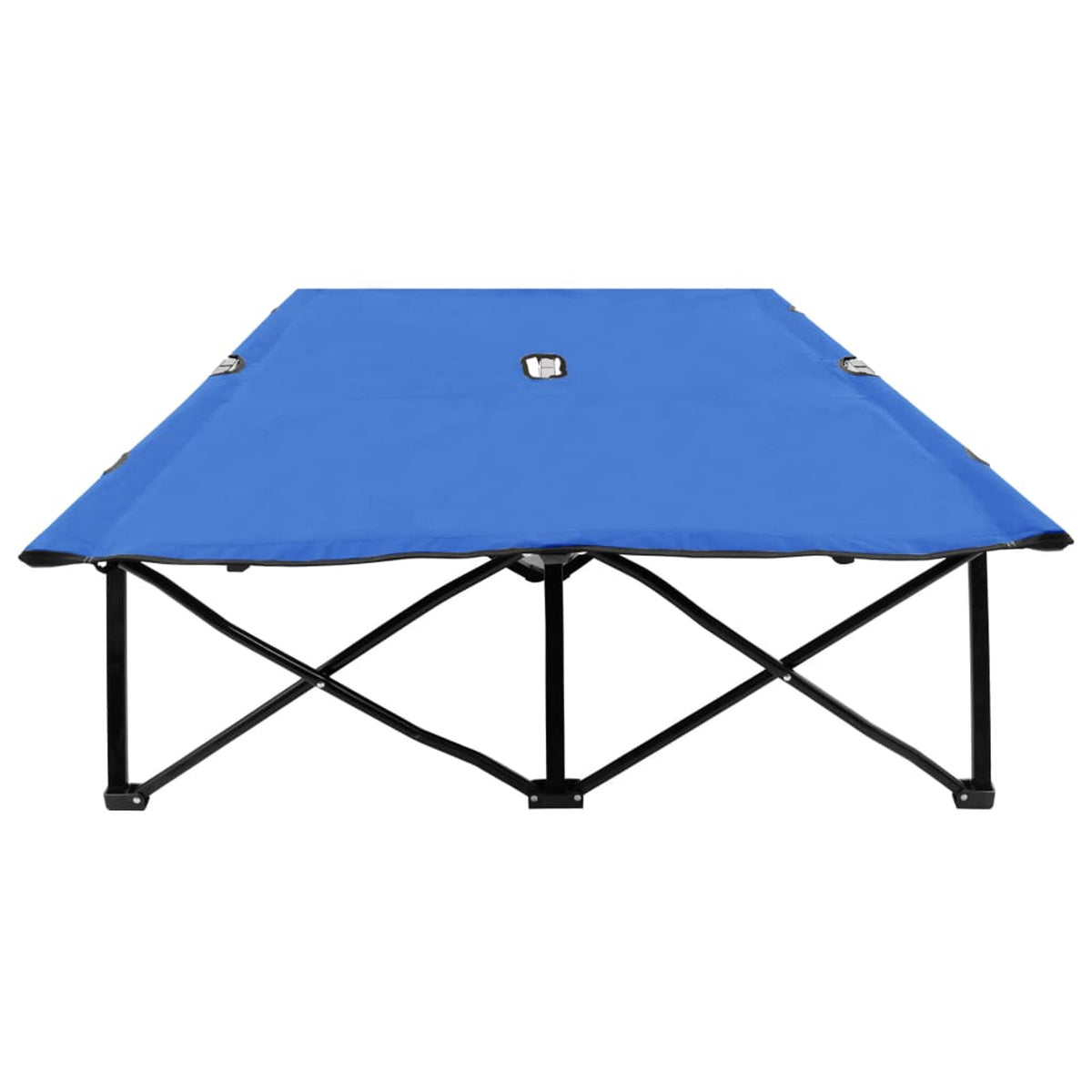 Blue Folding Fabric Steel Frame Camping Cot E538459