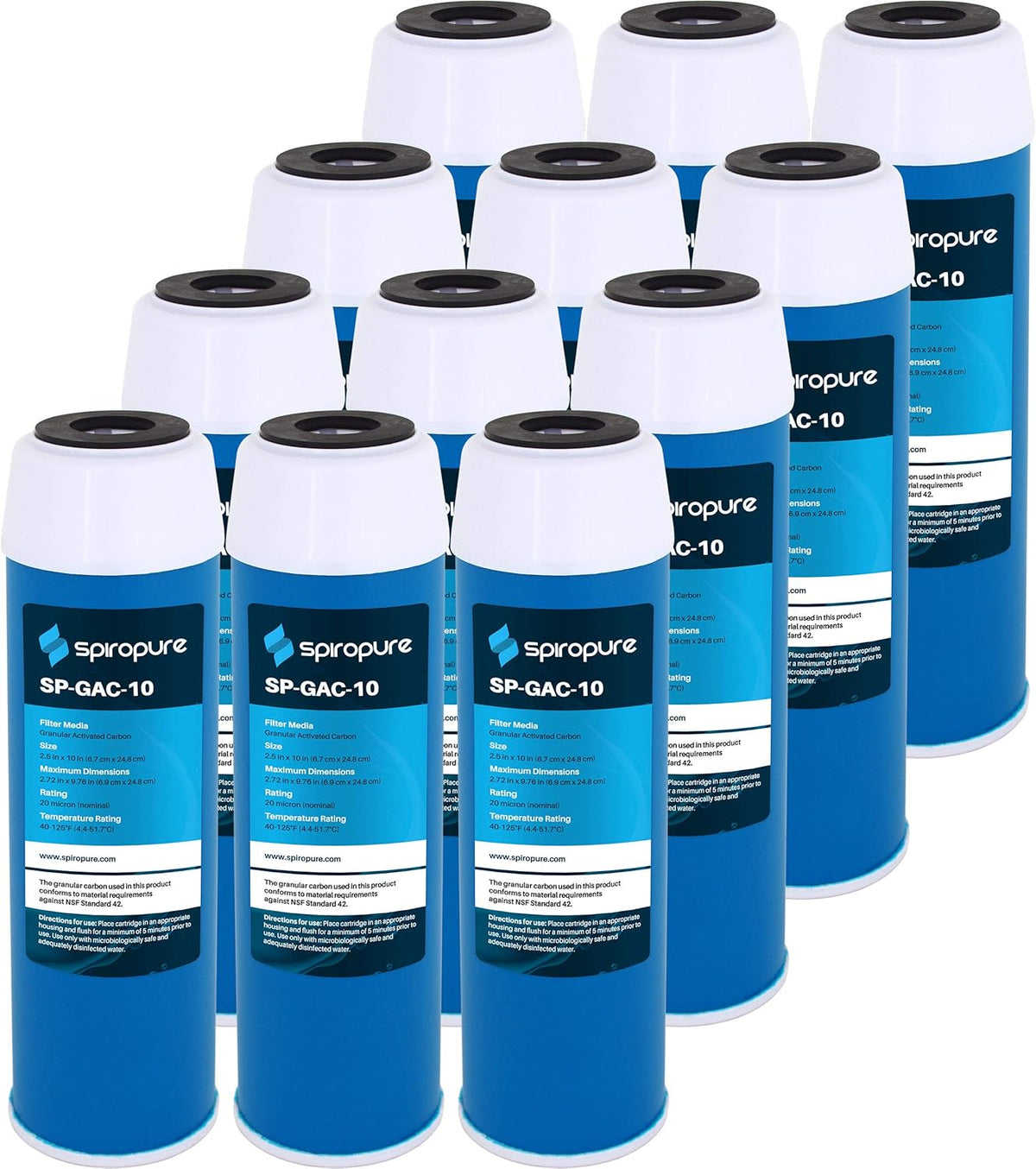 20 Micron GAC Water Filter Cartridge (12 Pack) J3785