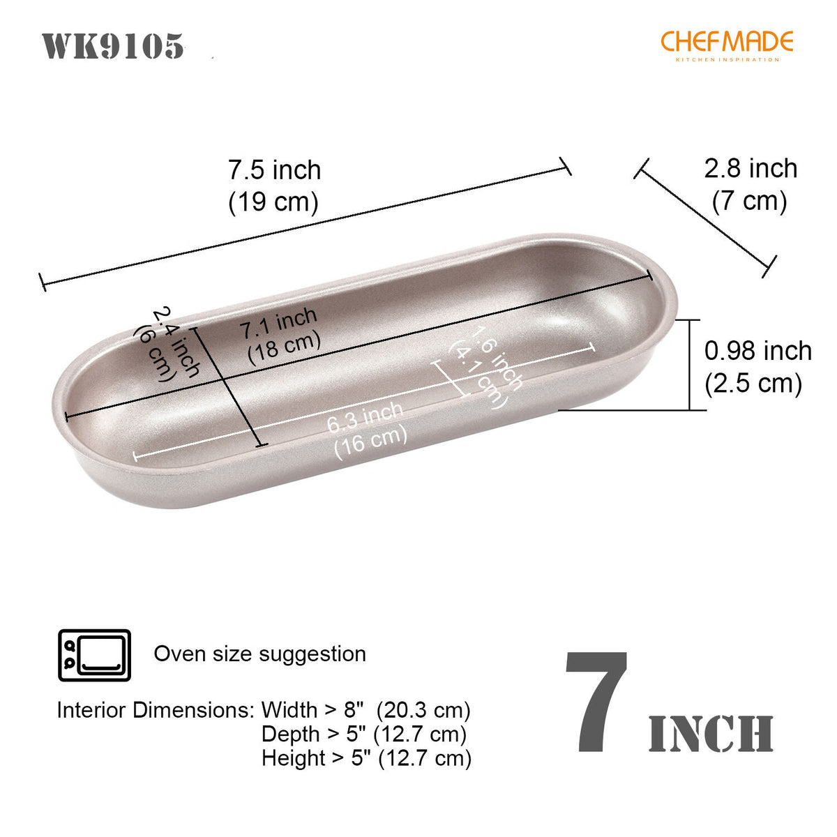 7-Inch Mini 4Pcs Non-Stick Loaf Pan Set N866163