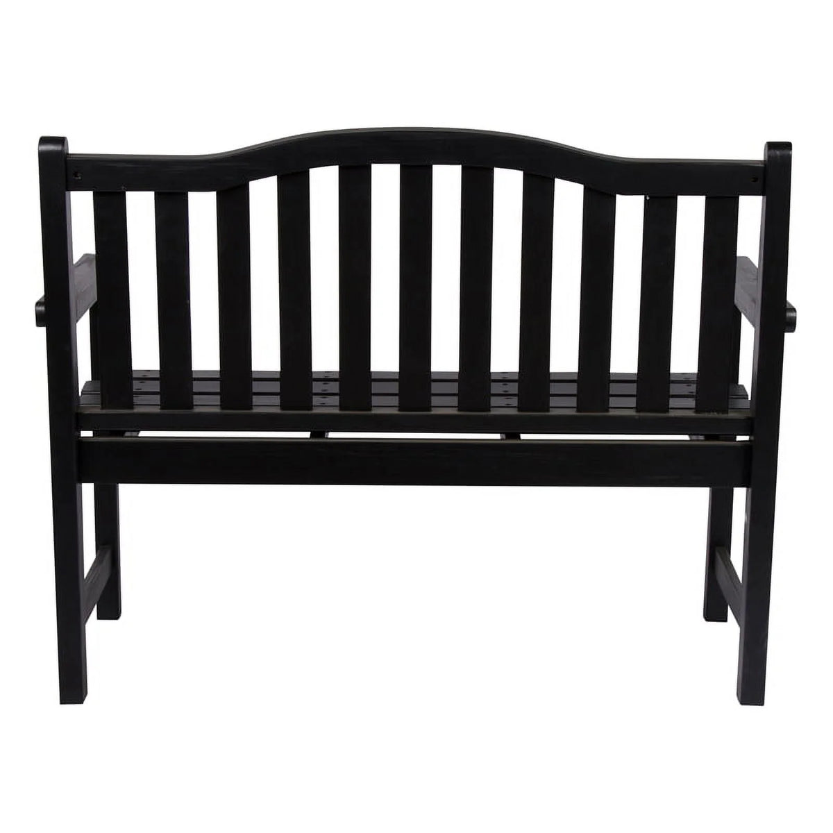 Black Cedar Wood Patio Bench R360466