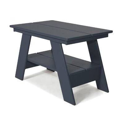 Charcoal Gray Plastic Side Table I148
