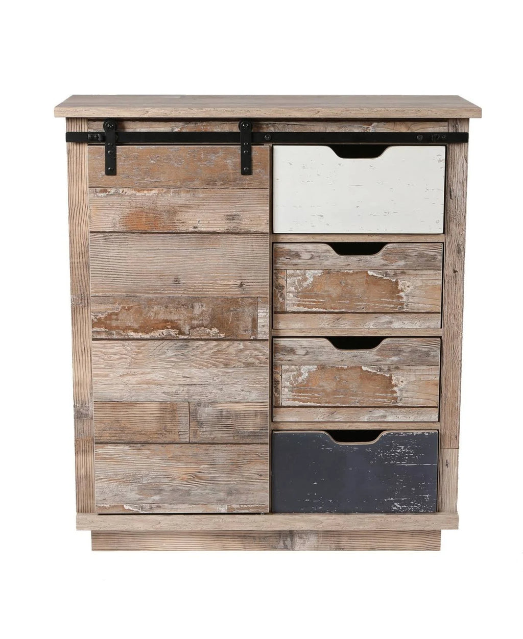 Rustic Sliding One Door Wood Cabinet H5563