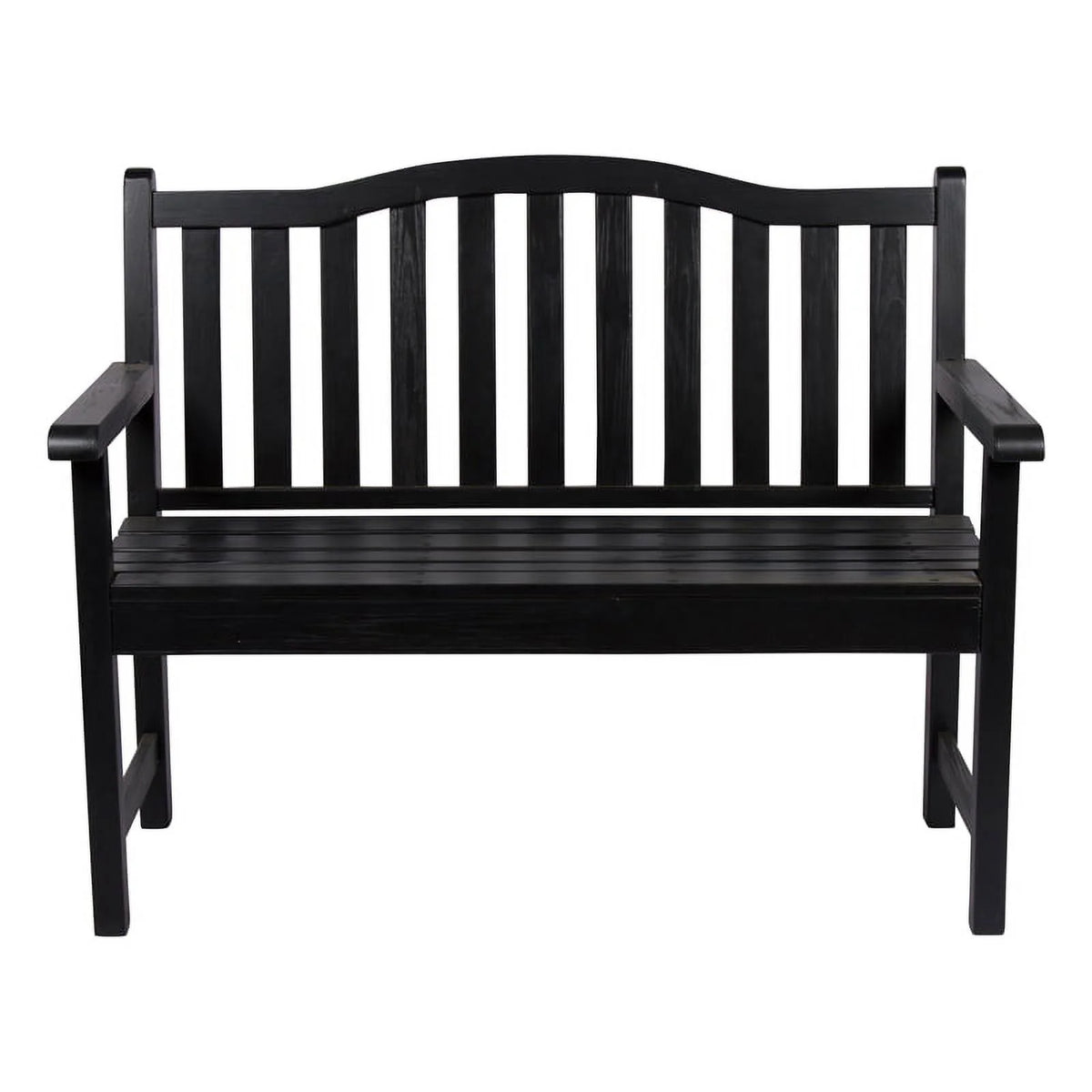 Black Cedar Wood Patio Bench R360466