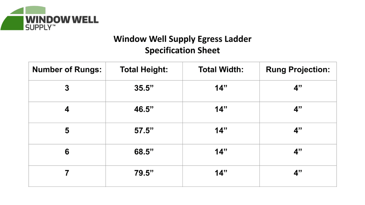 4-Rung Gray Egress Ladder W960