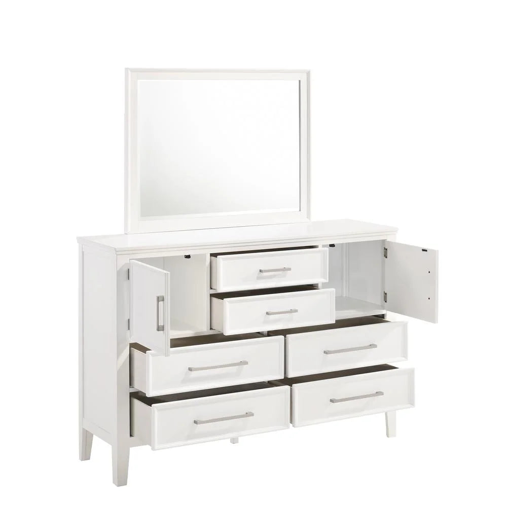White Solid Wood Dresser I35181