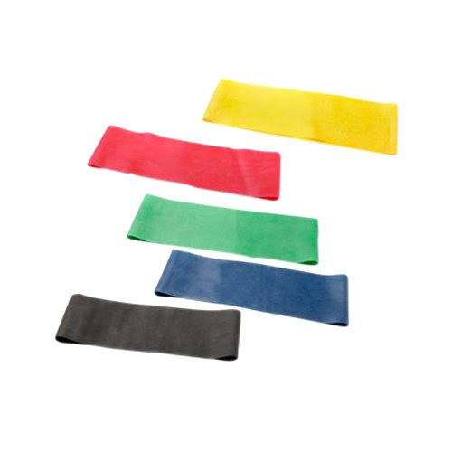 10-Inch Yellow Through Black Band Exercise Loop 5-Piece Set O83232