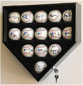 Black Baseball Ball Display Case Cabinet Holder Wall Rack H976890