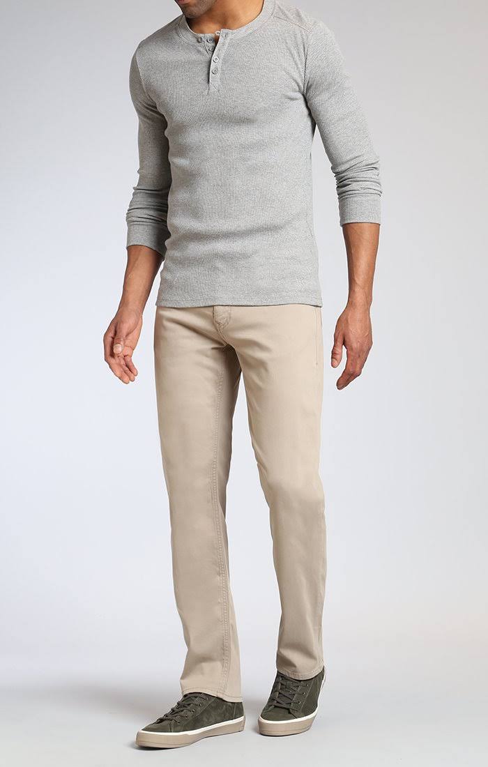 Beige Twill Relaxed Straight Pant W778