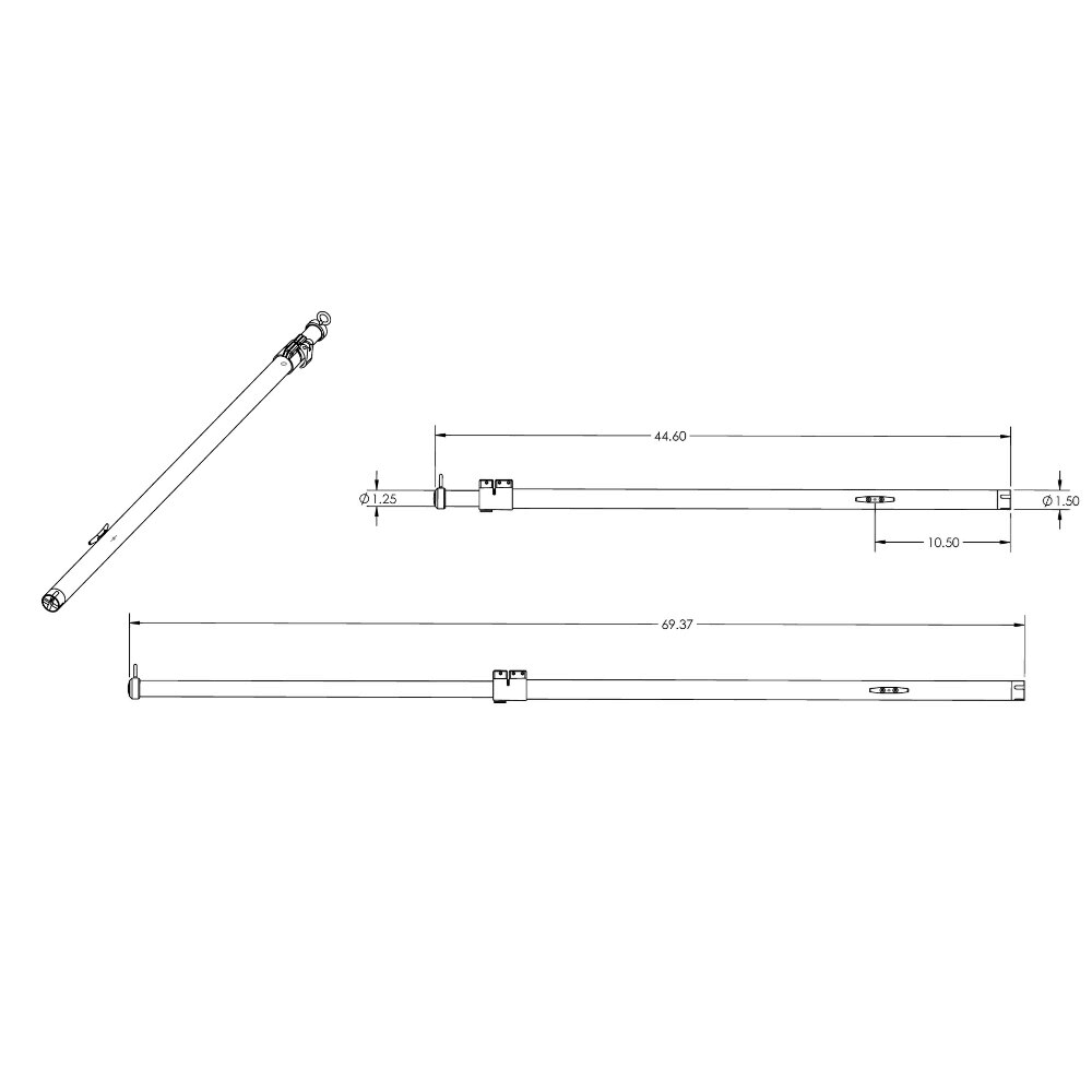 Aluminum Shade Pole with Carry Bag N207192