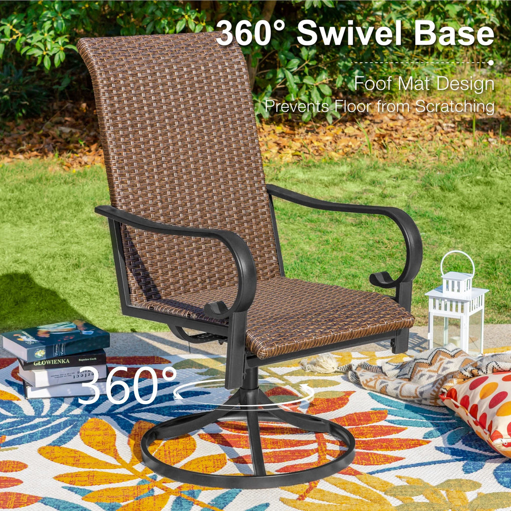 7 Pieces Wicker Rattan Patio Dining Set U81805