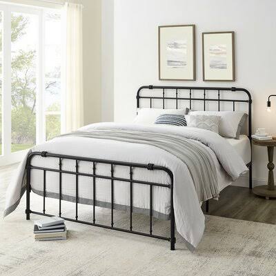 Queen Black Metal Bed Frame J4032