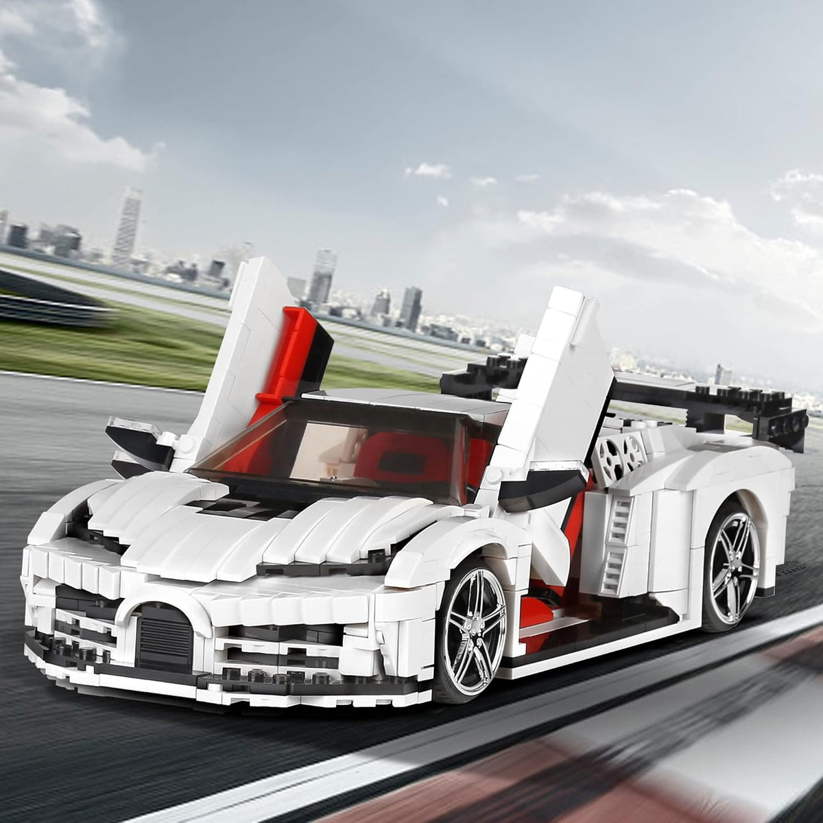 Racing Car Building Block Set 1116 Pieces Pack of 2 M785