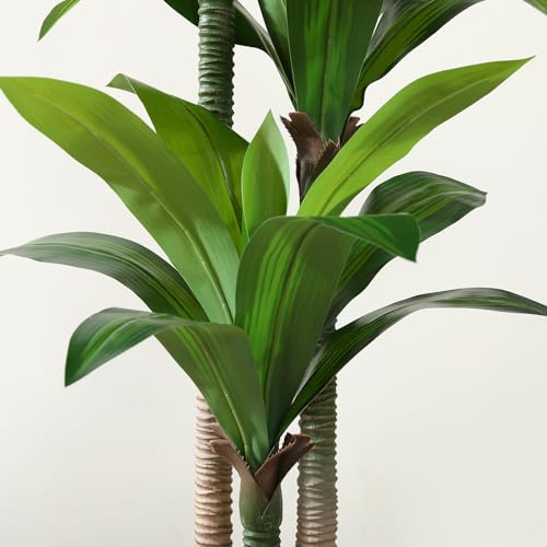 5ft Artificial Dracaena Tree with White Planter M84326