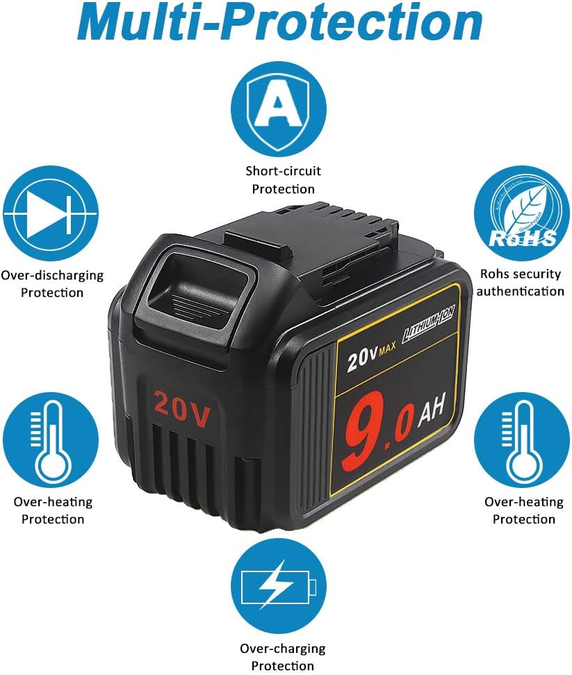 20V 9.0Ah Battery Pack of 2 D375234
