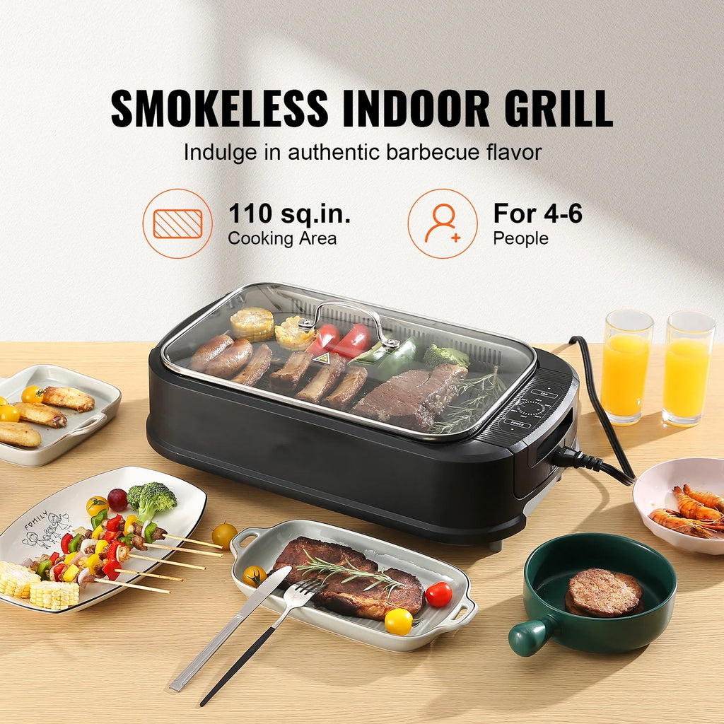 Smokeless Indoor BBQ Grill 1500W Nonstick C5810