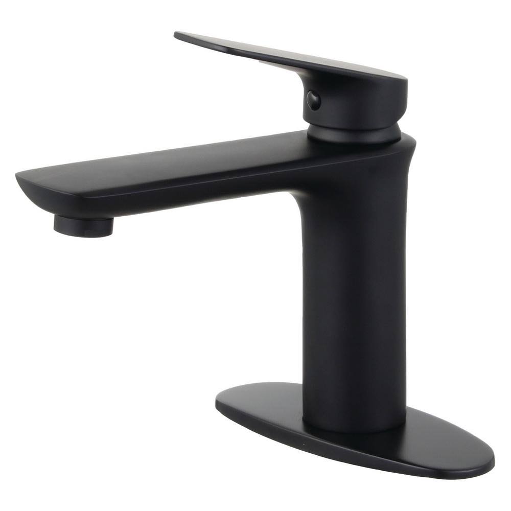 Matte Black Single Hole Single-Handle Bathroom Faucet N1446