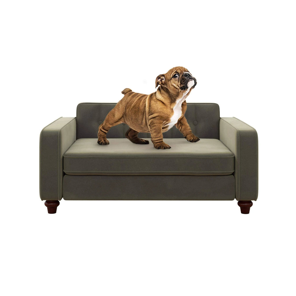 Gray Velvet Pet Sofa X6662
